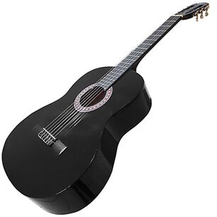Guitarra Cl&aacute;sica Negra 39p Cbolso Alaguez