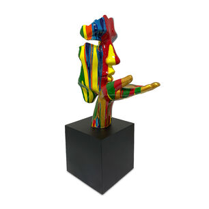 Adorno Deco Escultura Rostro Abstracto Blowing Kisses 55 Cm