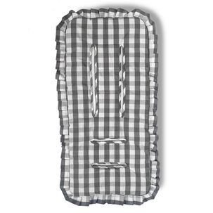 Coj&iacute;n Universal Coche Paseo Dise&ntilde;o Cuadros Gris 40 X 80 Cm