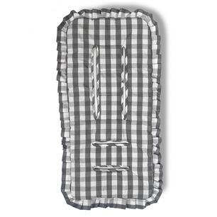 Coj&iacute;n Universal Coche Paseo Dise&ntilde;o Cuadros Gris 40 X 80 Cm