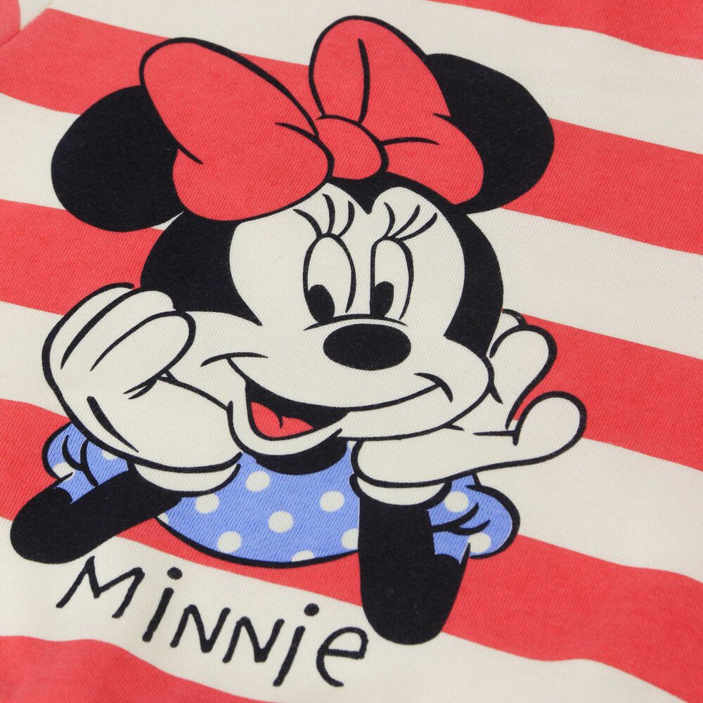 Poler&oacute;n Cerrado Ni&ntilde;a Rayas Minnie Mouse Blanco Disney image number 2.0