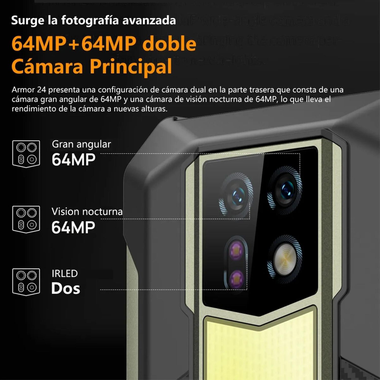 Ulefone Armor 24 Ultra Resistente Con Bater&iacute;a De 22.000mah Y C&aacute;mara Nocturna De 64mp image number 4.0