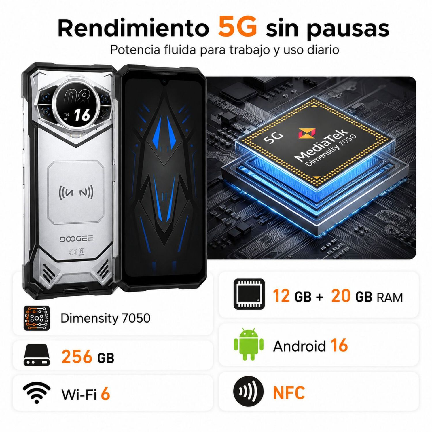 Doogee S200 Vip 5g Celular Rugged 48gb 256gb image number 4.0