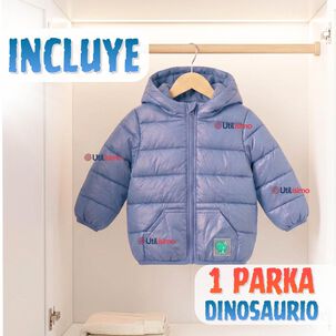 Parka Dinosaurio Con Capucha Manga Larga Ni&ntilde;o Jump Kids