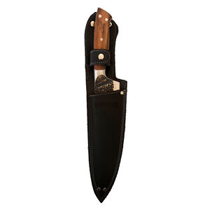 Cuchillo 8" Parrillero Curacaví C/funda 100% Cuero Negro