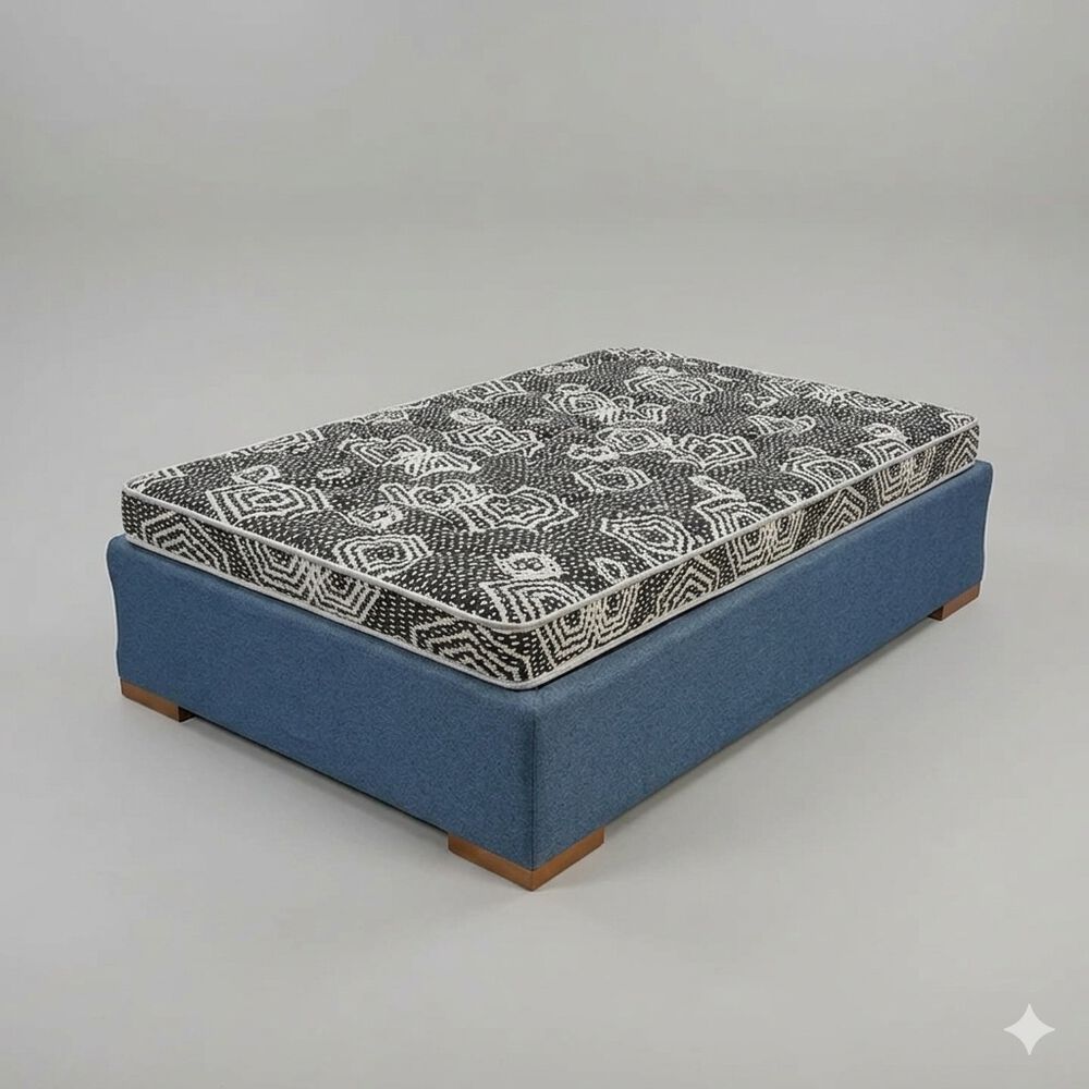 Cama 1.5 Plaza Box 30 Cm L180 Cm + Colchon Modelo Ideal / Con Patas De 4.5 Cm (gris) image number 1.0