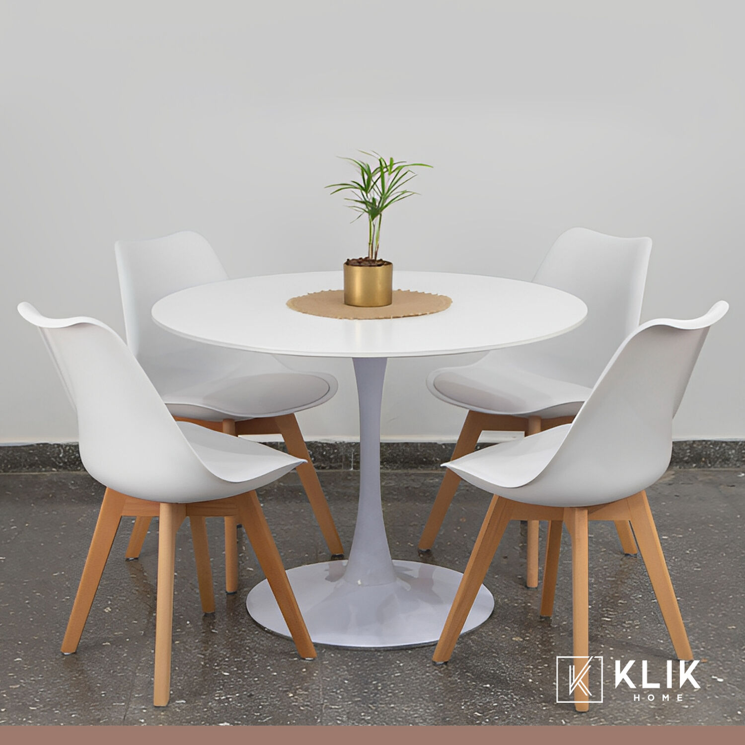 Comedor Mesa Tulip Blanca + 4 Sillas Tulip Blancas image number 7.0