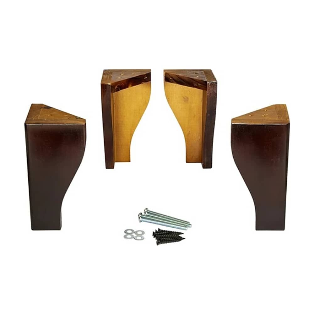 Kit De 4 Patas Para Cama Europea Color Chocolate image number 0.0
