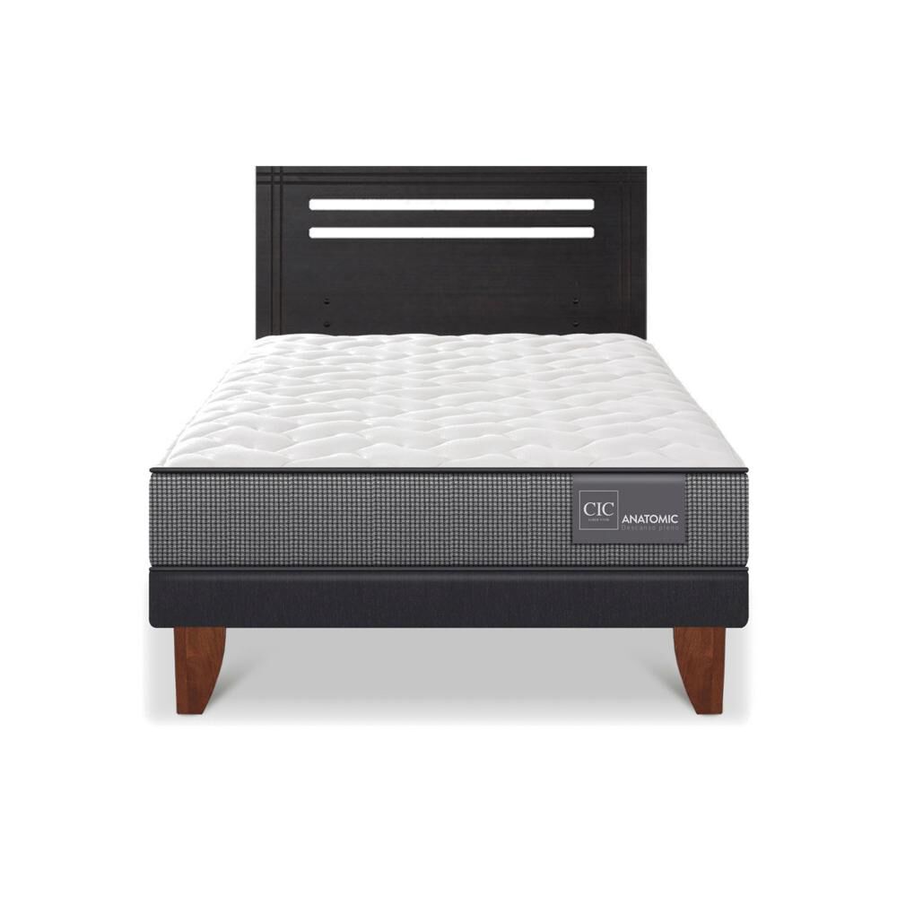 Cama Europea Cic Anatomic / 1.5 Plazas / Base Normal + Respaldo image number 0.0