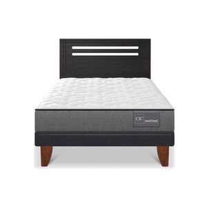Cama Europea Cic Anatomic / 1.5 Plazas / Base Normal + Respaldo