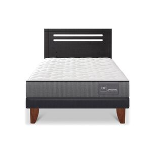 Cama Europea Cic Anatomic / 1.5 Plazas / Base Normal + Respaldo