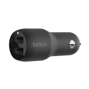 Cargador De Auto Belkin 24w Doble Usb Boost Charge Negro