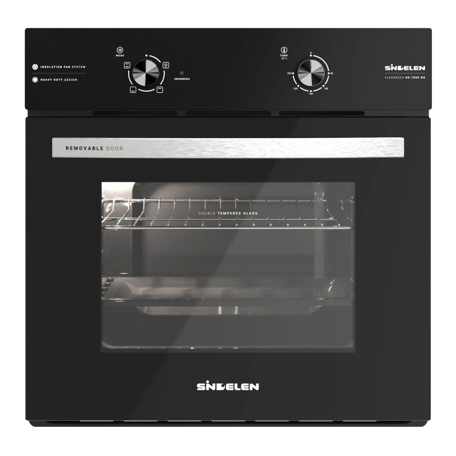 Kit Cocina 157 Sindelen Horno Empotrado HE-7000NG + Encimera CEG-4600IN + Campana CA-606NG image number 4.0