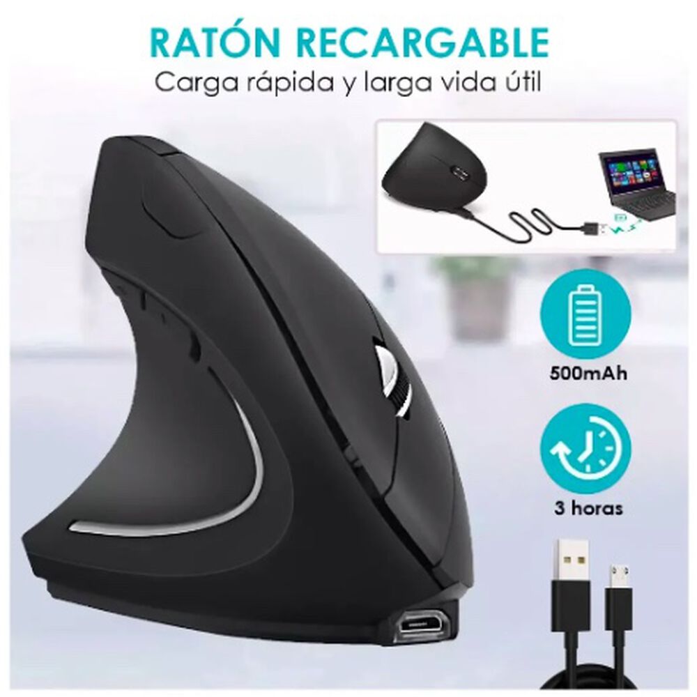 Mouse Vertical Ergon&oacute;mico Usb image number 4.0