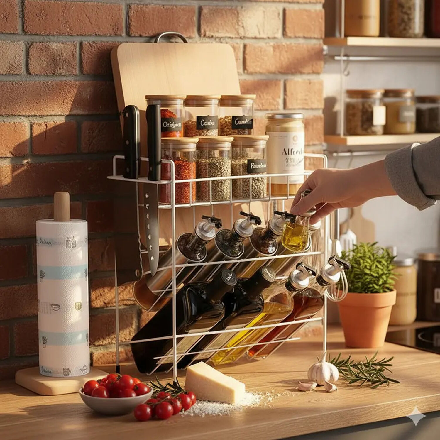 Organizador Rack De Cocina Multifuncional 3 Niveles Color Blanco image number 0.0