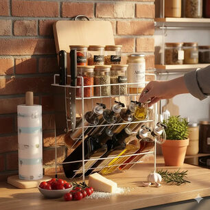 Organizador Rack De Cocina Multifuncional 3 Niveles Color Blanco