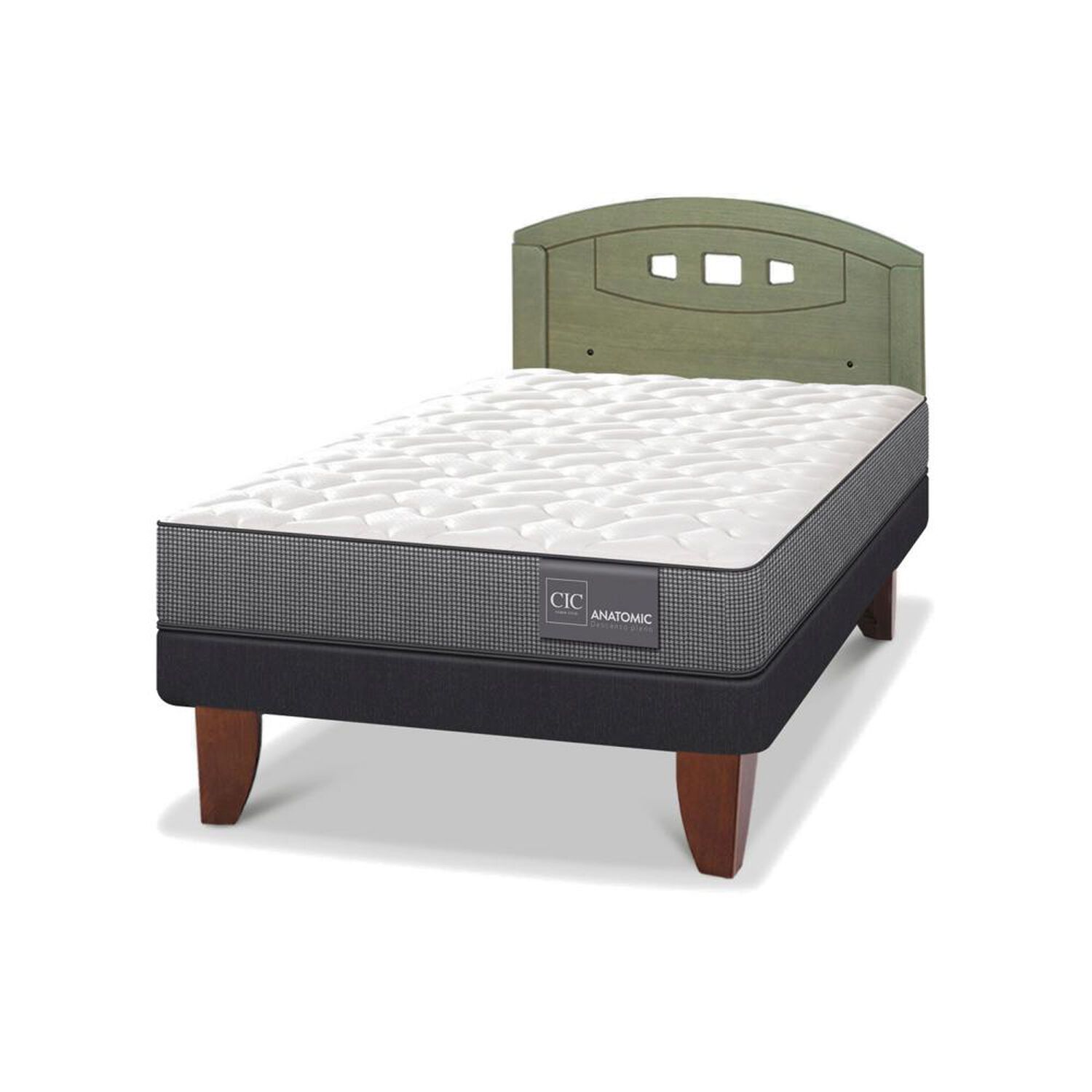 Cama Europea Cic Anatomic / 1.5 Plazas / Base Normal + Respaldo image number 3.0
