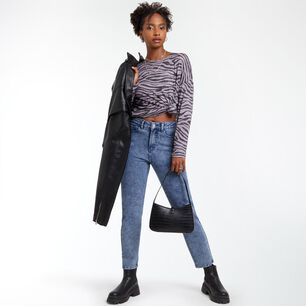Jeans Basta Doblada Tiro Alto Skinny Mujer Rolly Go