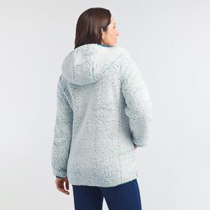Chaqueta Sherpa Melange Cuello Alto Con Capucha Mujer Geeps