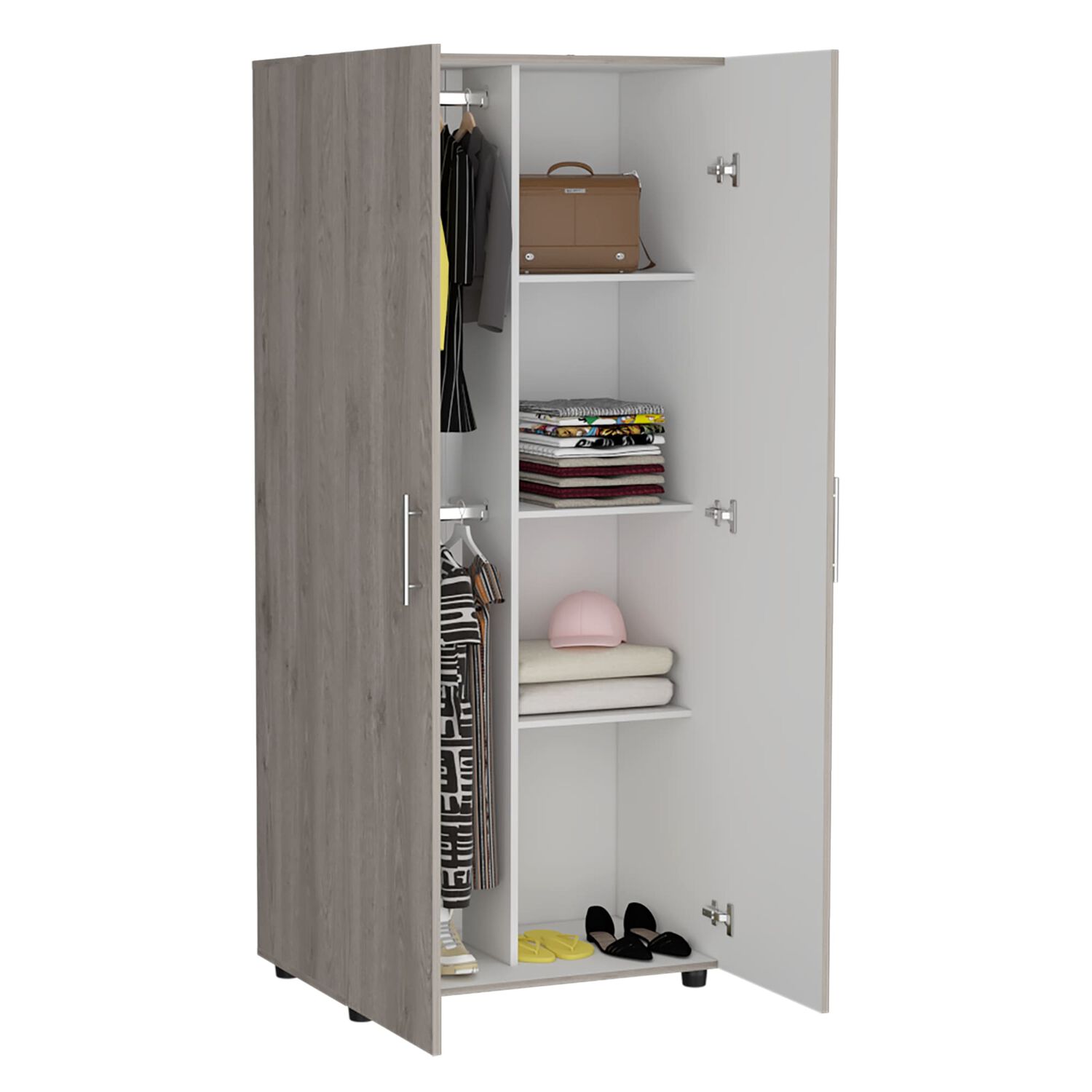 Closet 2 Puertas Fm-021g - Gris Claro image number 1.0