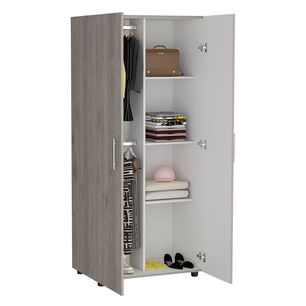 Closet 2 Puertas Fm-021g - Gris Claro