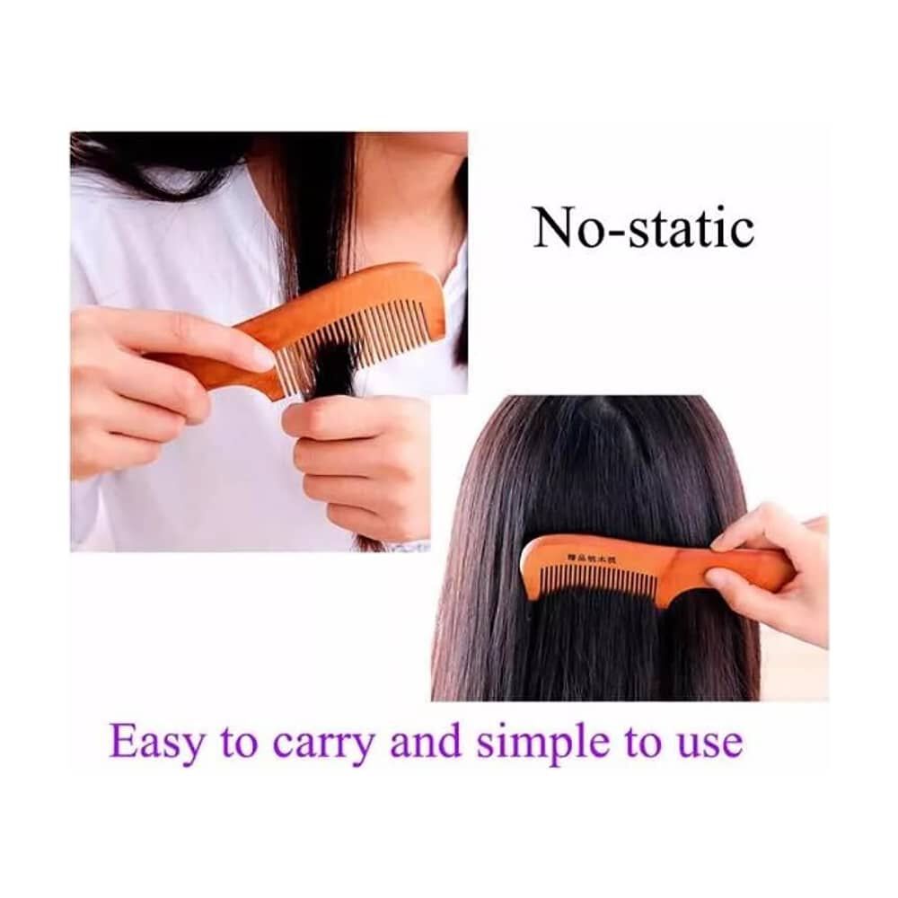 Peine Para Cabello De Madera Caf&eacute; image number 2.0