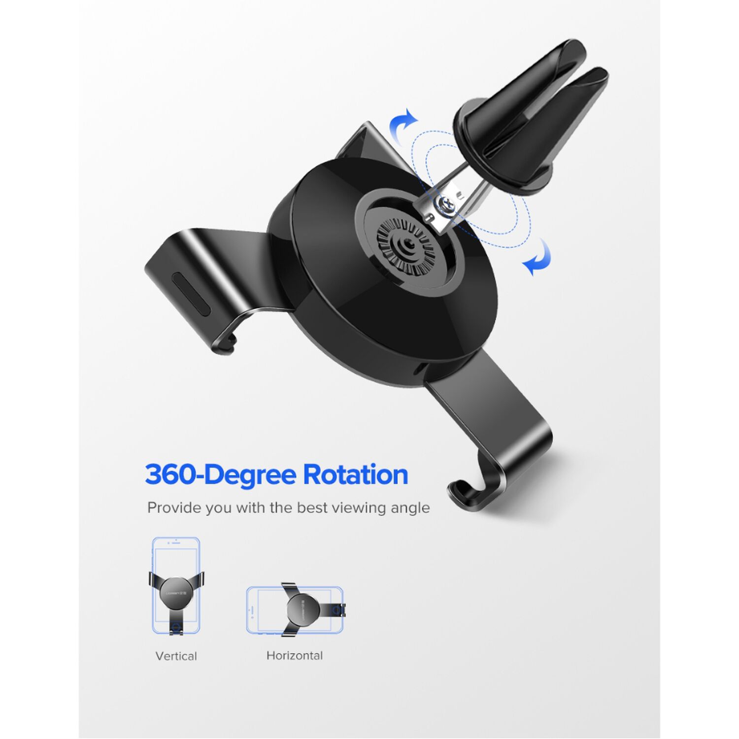 Soporte Celular Multi-angulo Ajuste Por Gravedad Para Rejilla De Ventilacion Automovil Ugreen Lp130 image number 1.0