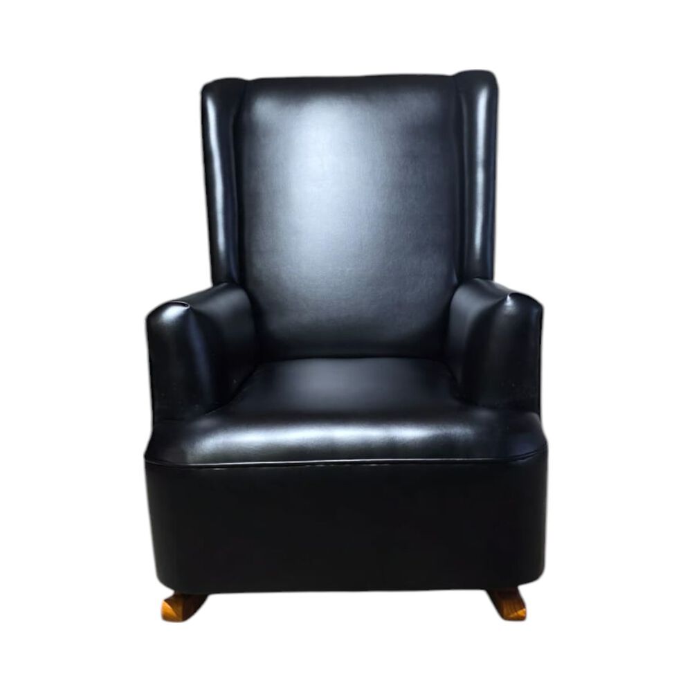 Sillon Mecedor Ecocuero Negro image number 4.0