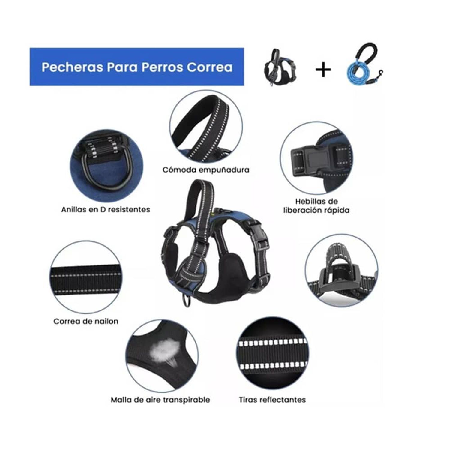 Arn&eacute;s Perro Ajustable Reflectantes Con Correas M image number 1.0