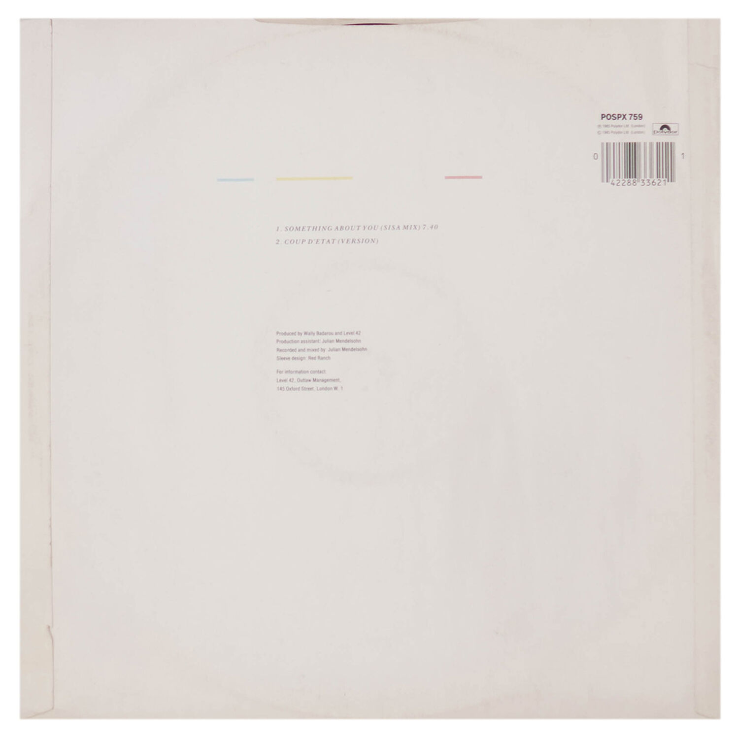 Level 42 - Something About You | 12" Maxi Single Usado image number 2.0