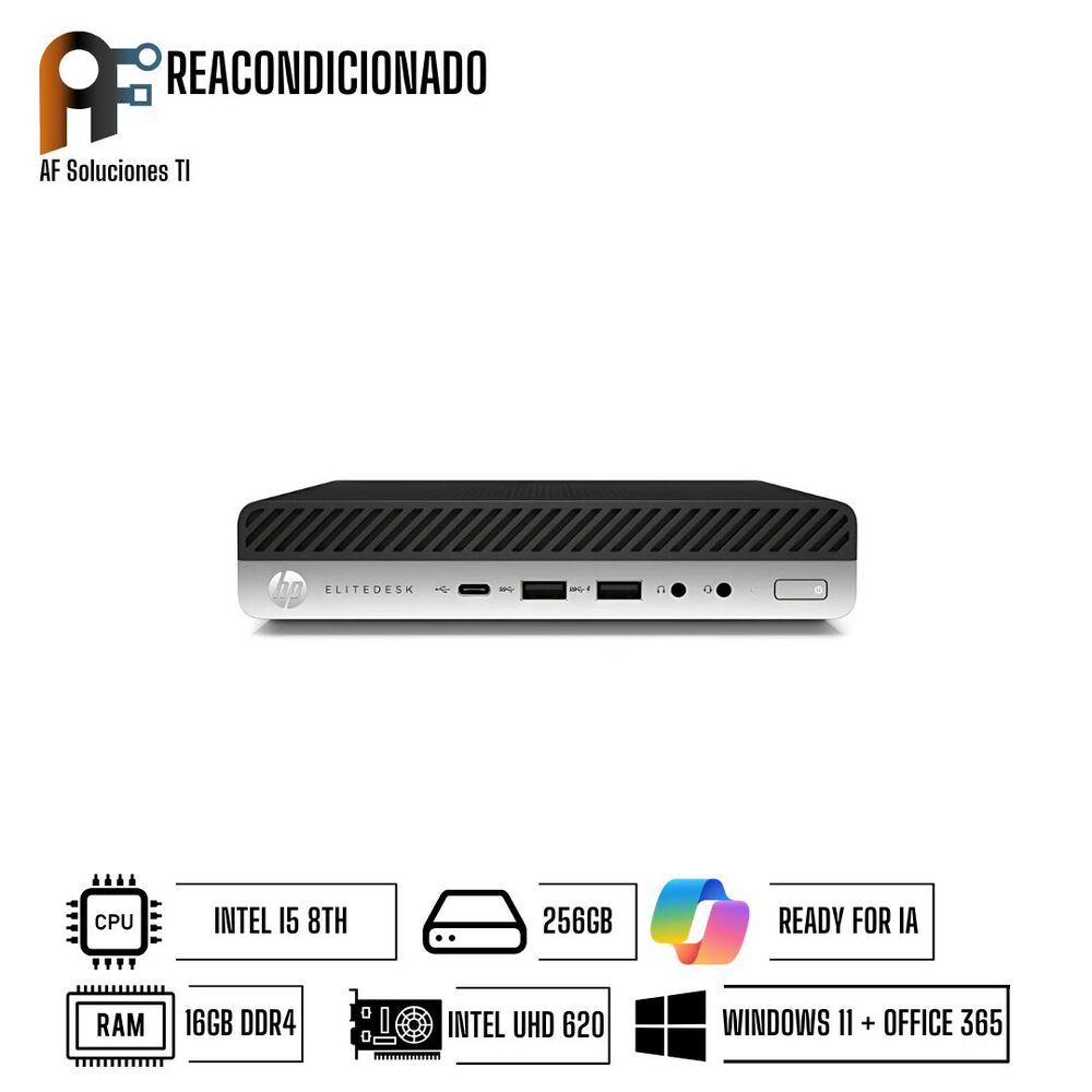 Computador Hp 800 G4 Mini Advanced Windows 11 - Office365 Reacondicionado image number 1.0