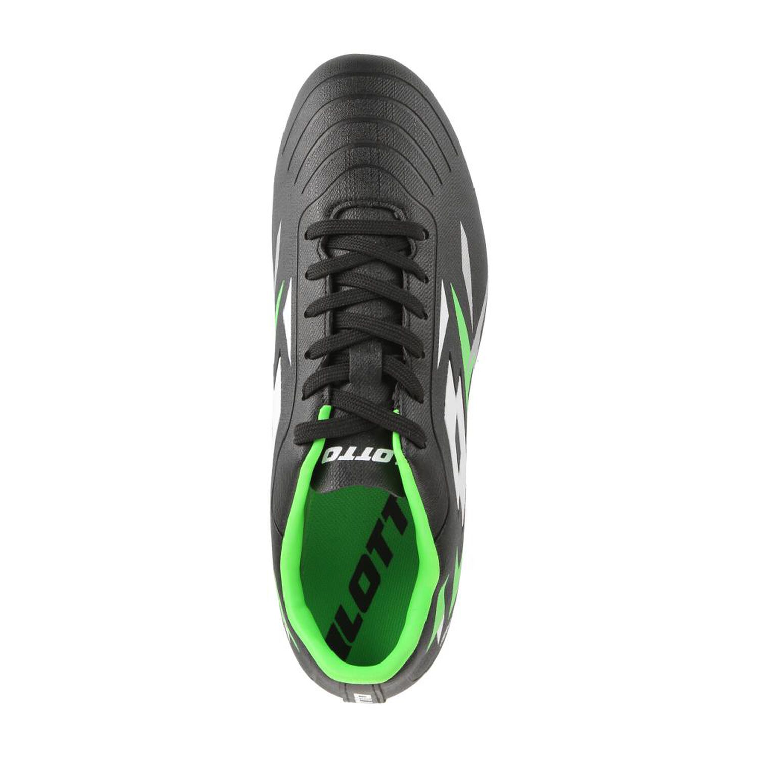 Zapato De F&uacute;tbol Juvenil Lotto Solista Fg Jr Negro/verde image number 4.0
