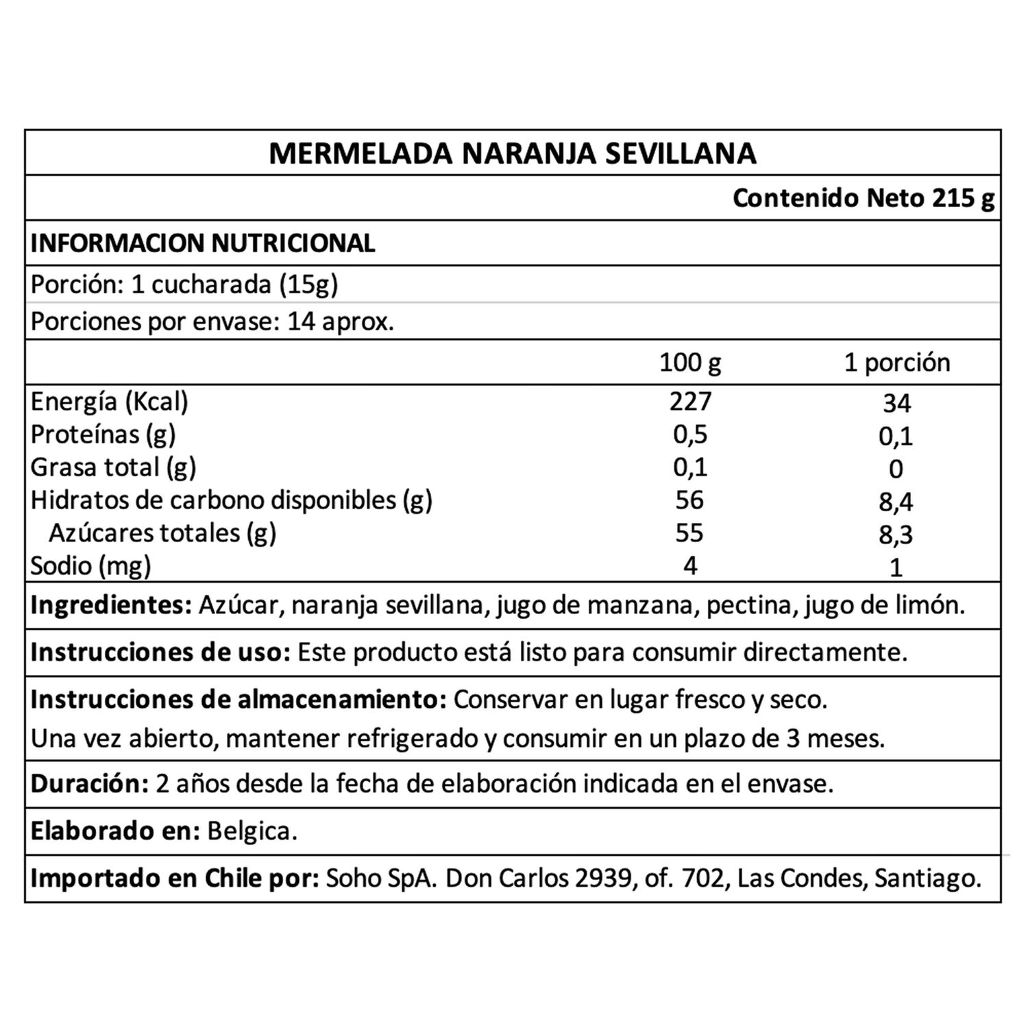 Mermelada Naranja Sevilla Belberry 1 X 215 Gr image number 4.0