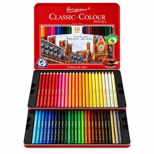 L&aacute;pices De Colores 48 Caja Met&aacute;lica Con Dorado - Ps