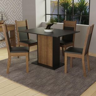 Juego De Comedor Vekkahome Elia Nelly / 4 Sillas