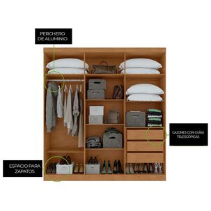 Cl&oacute;set Di Poretti Design Closet Jazz / 6 Puertas / 3 Cajones