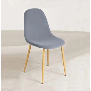 Silla Scoop Wood Velvet Gris