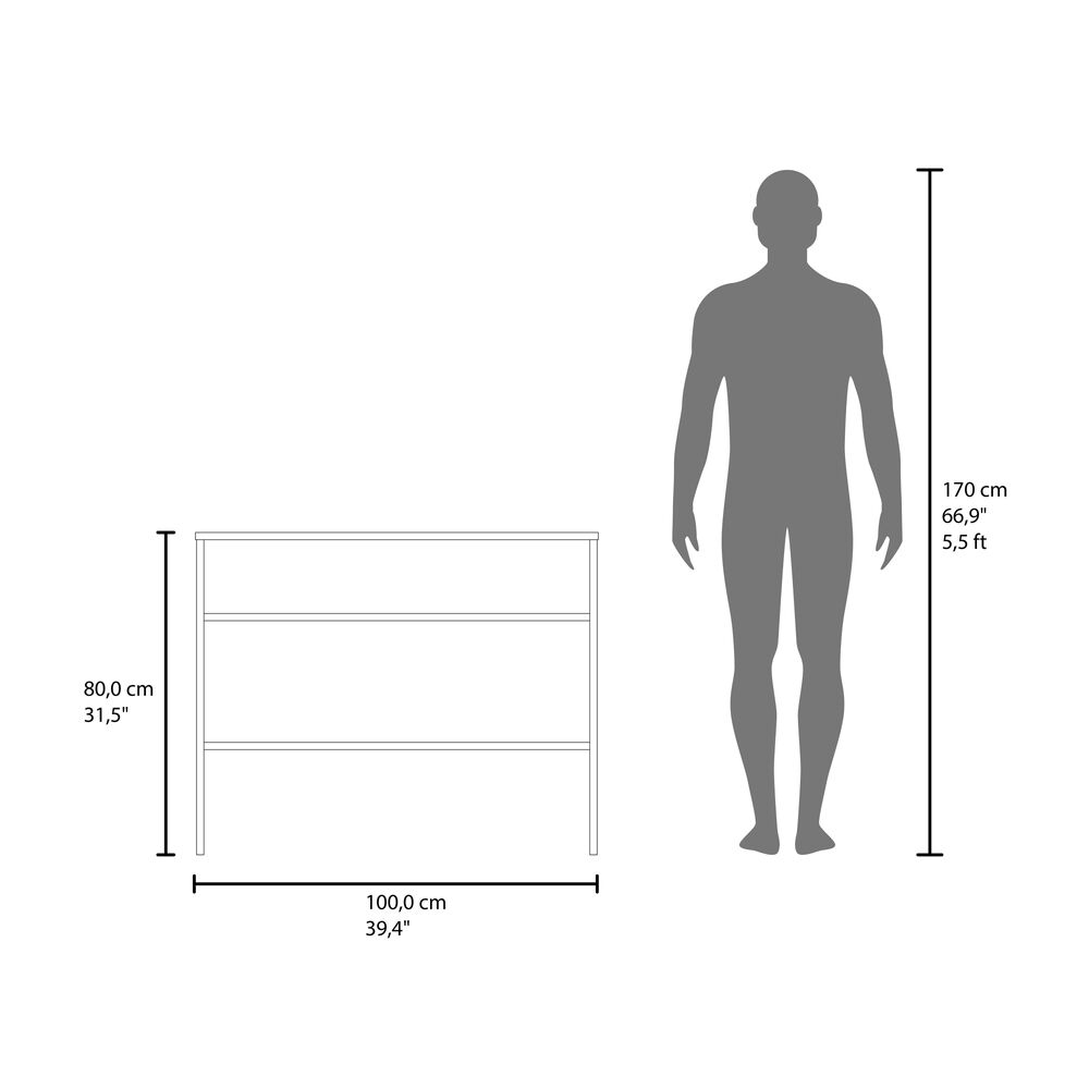 Mueble Arrimo 2 Repisas 80x100x30 Cm Fm-001 image number 6.0