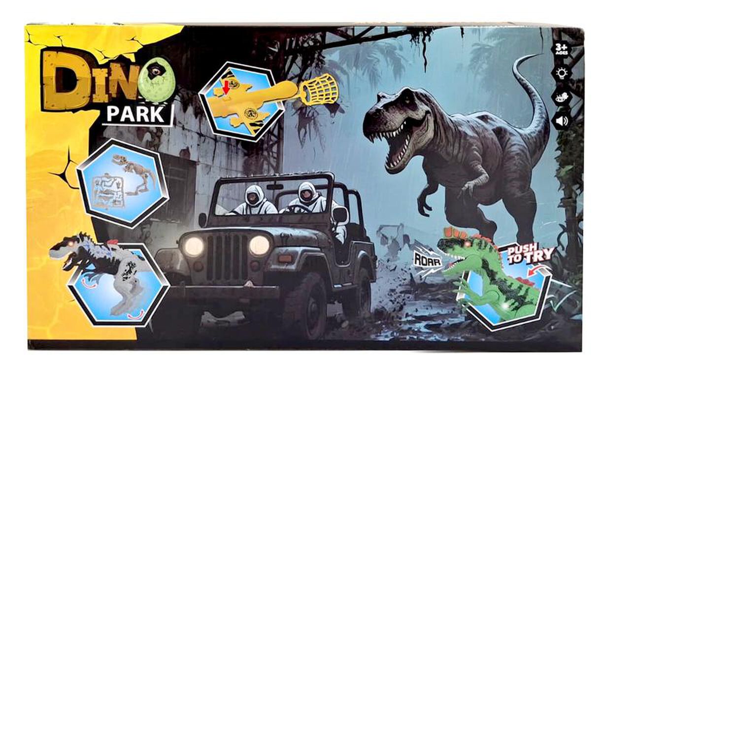 Play Set Con Helic&oacute;ptero, Dinosaurios Y Figuras Grande Surtido image number 2.0