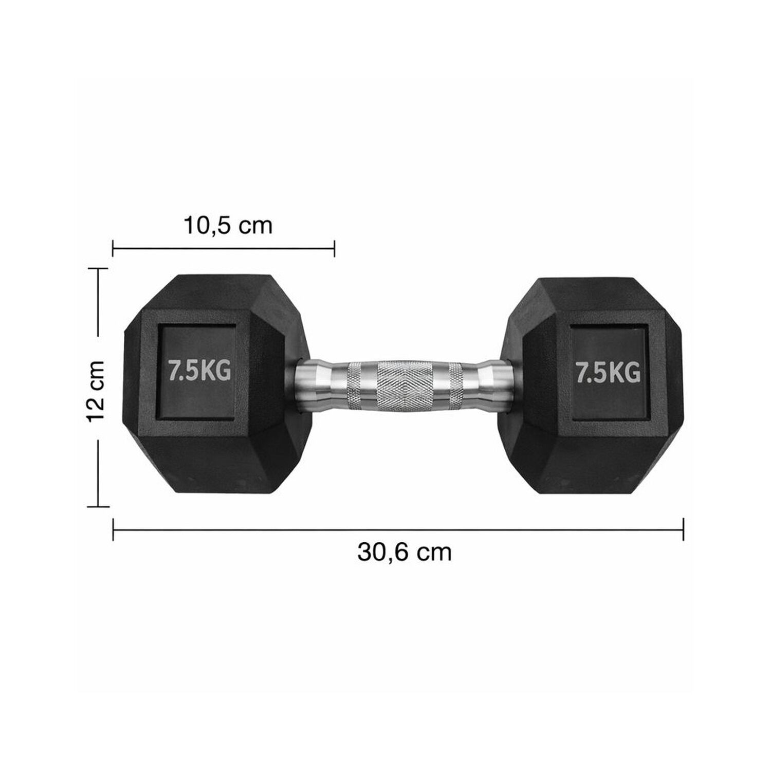 Par De Mancuerna Profesional Hexagonal 7.5 Kg Uso Fitness image number 2.0
