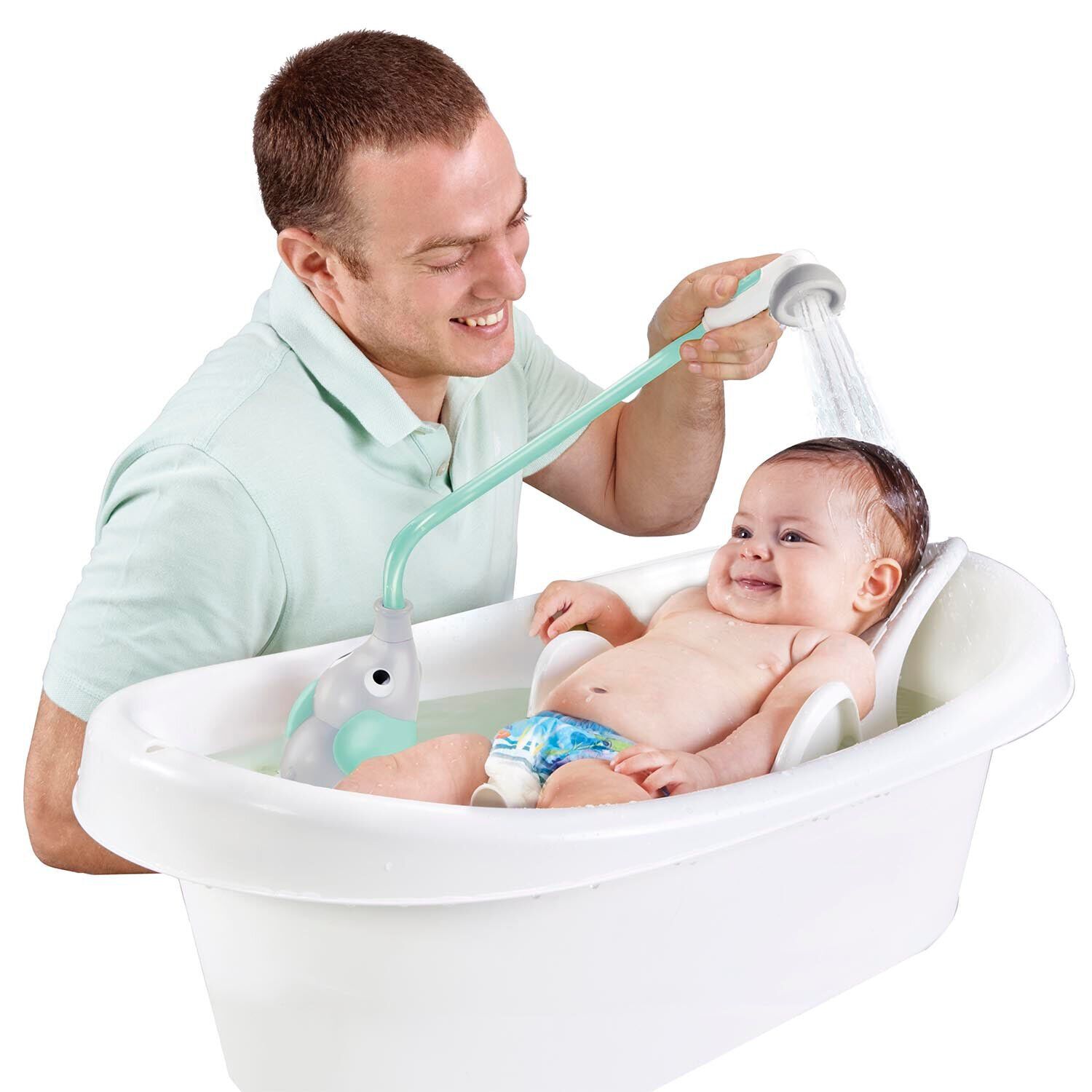 Juego De Ba&ntilde;o Elefante Ducha Interactivo Turquesa Infantil Beb&eacute; Ni&ntilde;o Ni&ntilde;a Tina Yookidoo image number 1.0