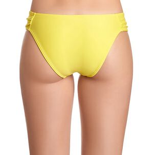 Bikini Calzón Con Drapeado Amarillo