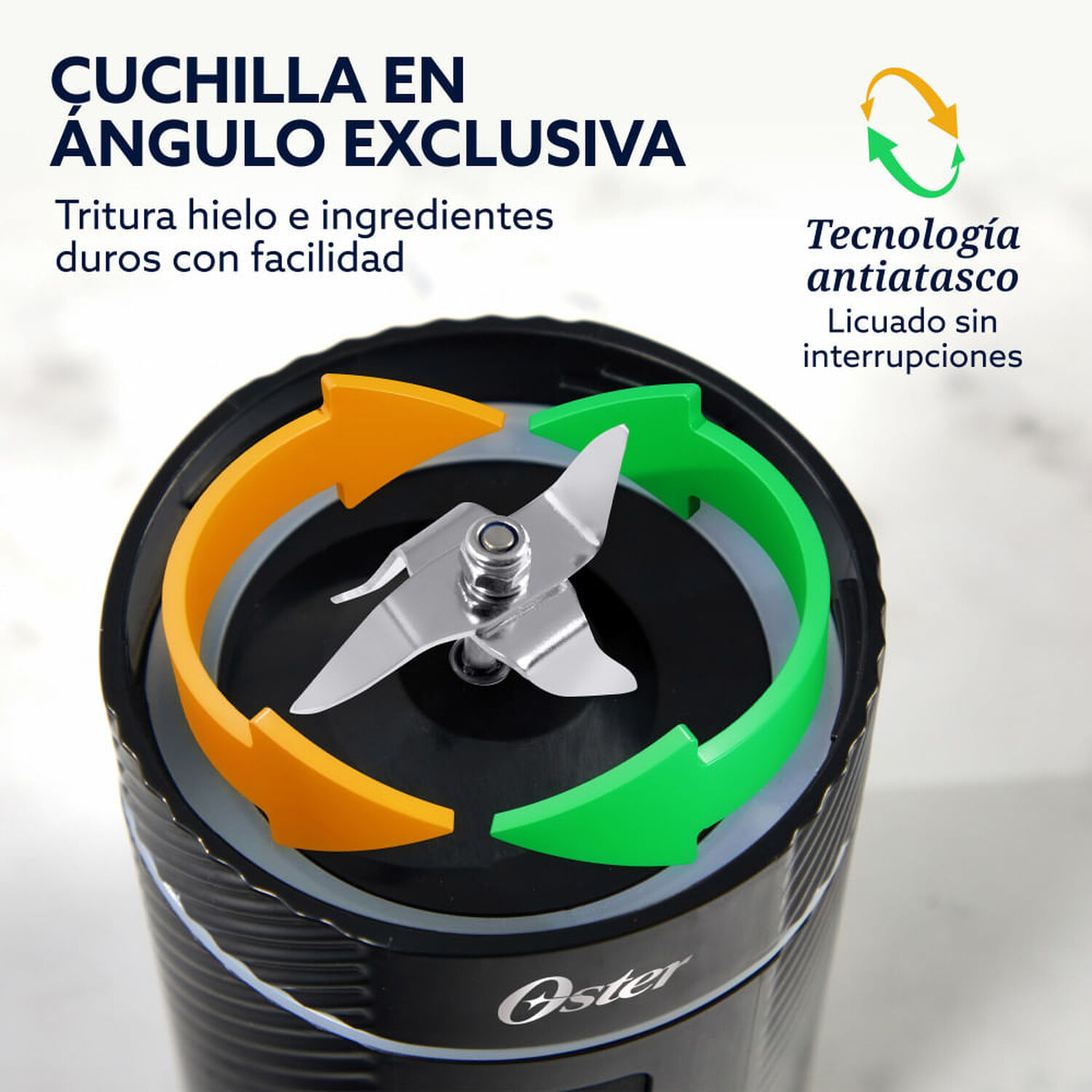 Licuadora Port&aacute;til Mini Juguera Recargable Usb Gomax 590 Ml Oster Negra image number 5.0