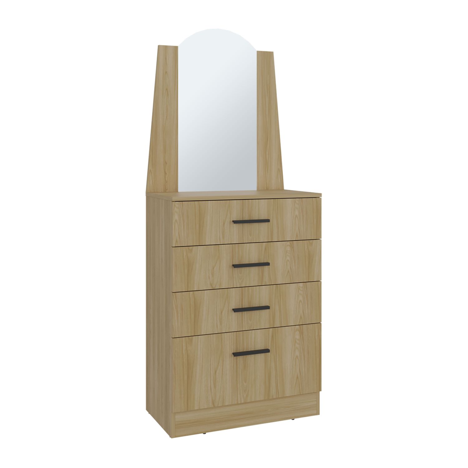 Comoda Con Espejo 159.5x62.8x35.3 Cm 3 Cajones 1 Puerta image number 0.0