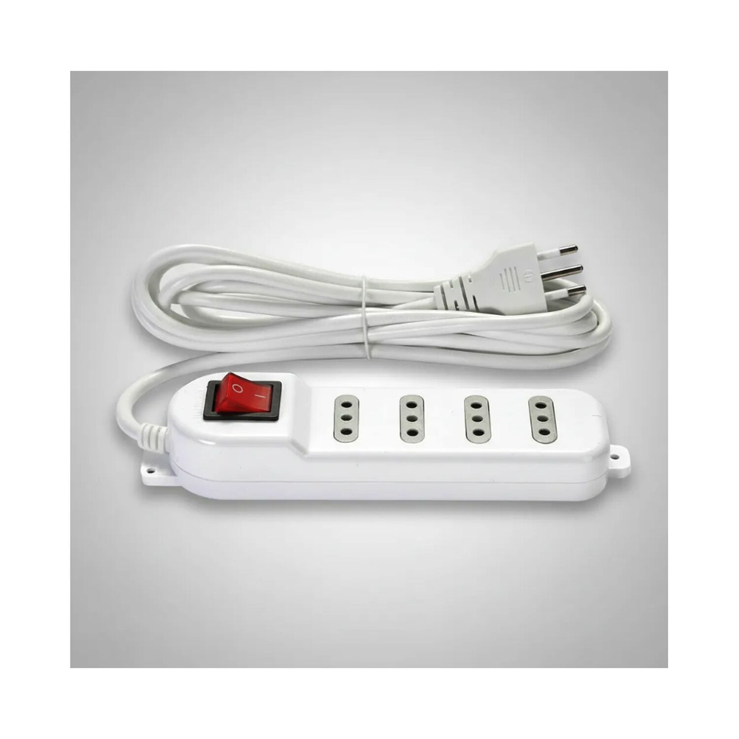 Alargador Zapatilla Con Switch 4 Posiciones 3 Metros Blanco image number 2.0