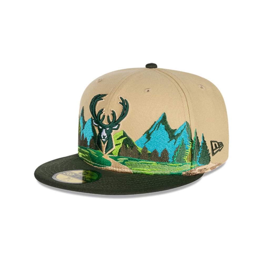 Gorro 59fifty Nba Milwaukee Bucks Team Landscape Light Beige image number 0.0
