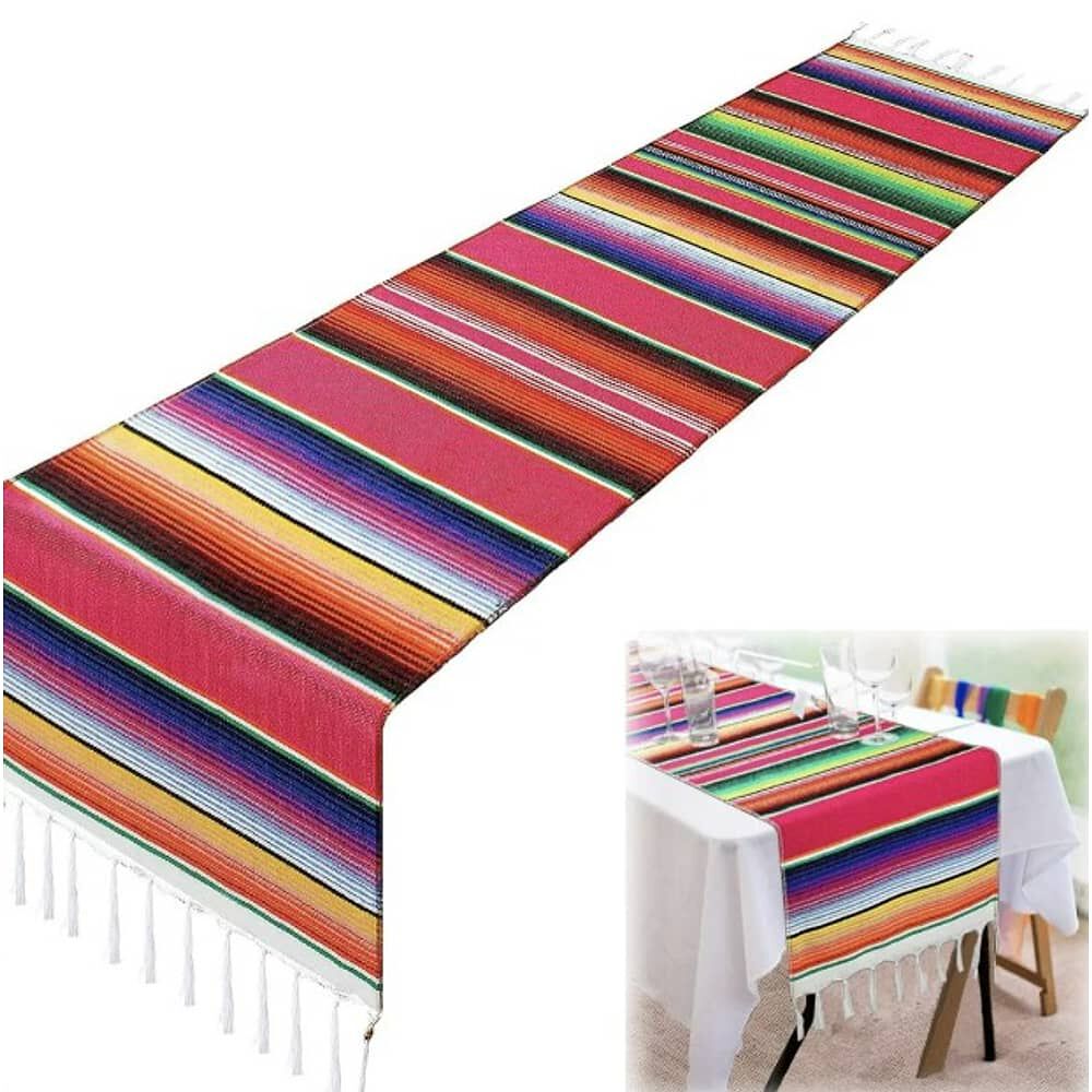 Manteles Caminos Mesa Decoracion Fiesta Sarapes Mexicanos image number 1.0