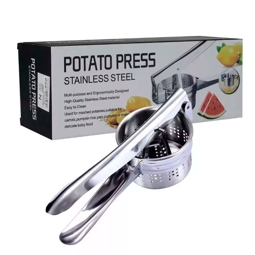 Machacador Prensa Aplastador De Papas Pur&eacute; Acero Inoxidable image number 0.0