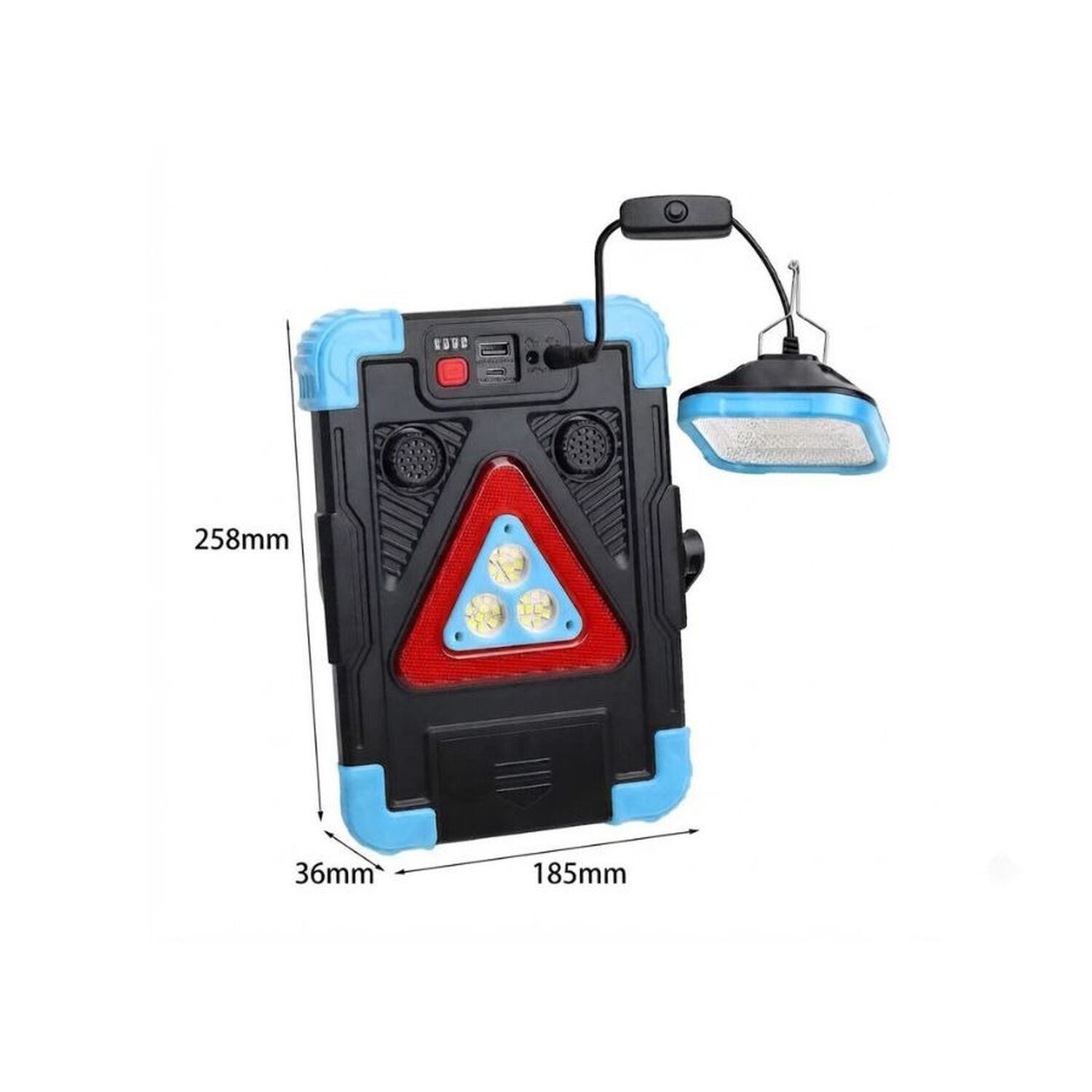 Luz De Advertencia Vehicular Solar Led Triangular Recargable Exterior image number 3.0