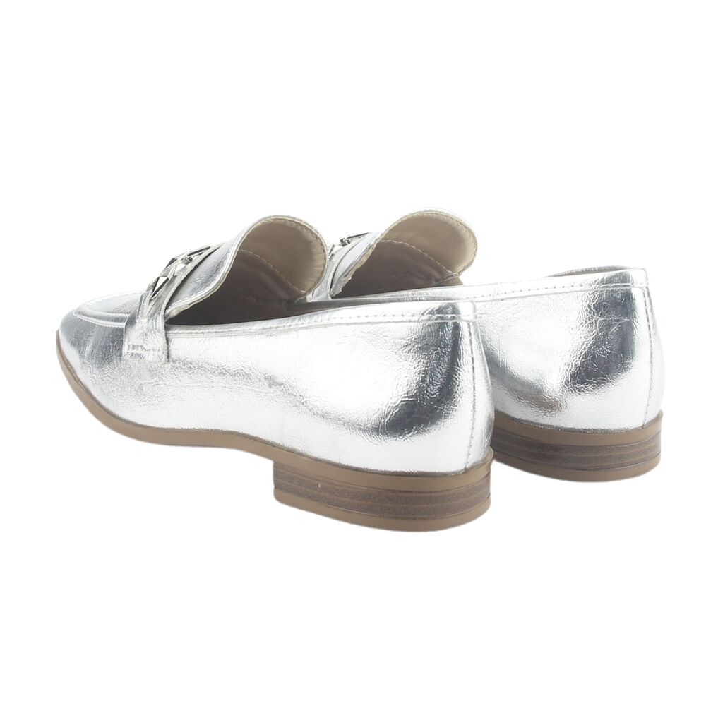 Mocasin Via Marte Mujer 075-007-01 Plateado Casual image number 5.0